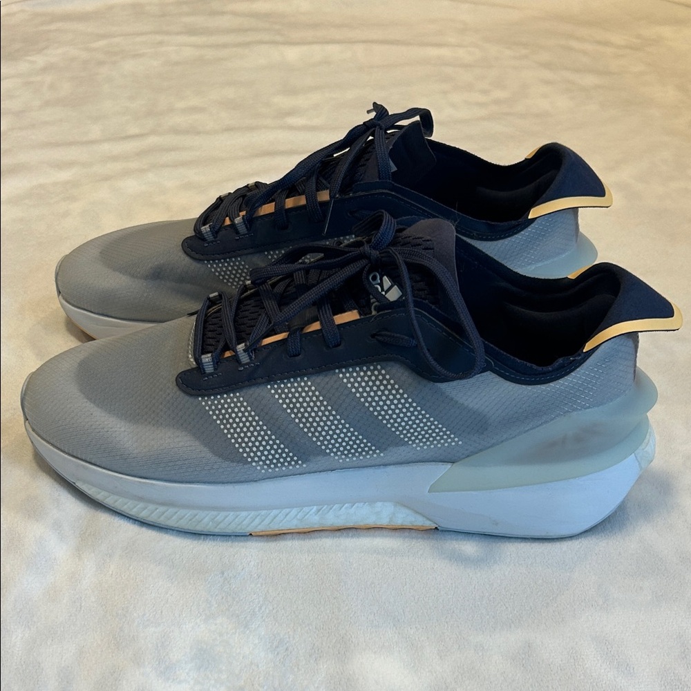 Adidas Men's Gray and Navy Sneakers